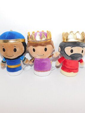 Halllmark Itty Bittys 3 Three Wise Men Christmas Nativity 5" Plush Toys Figure